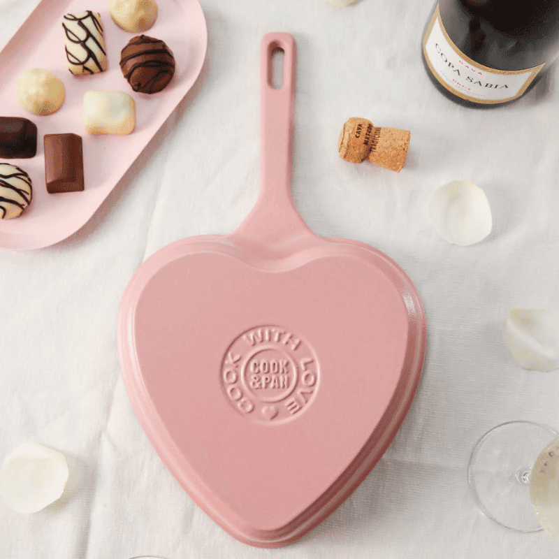 Cook & Pan - Love Gietijzeren Hartjes Koekenpan 24 cm Koekenpan Cook & Pan 