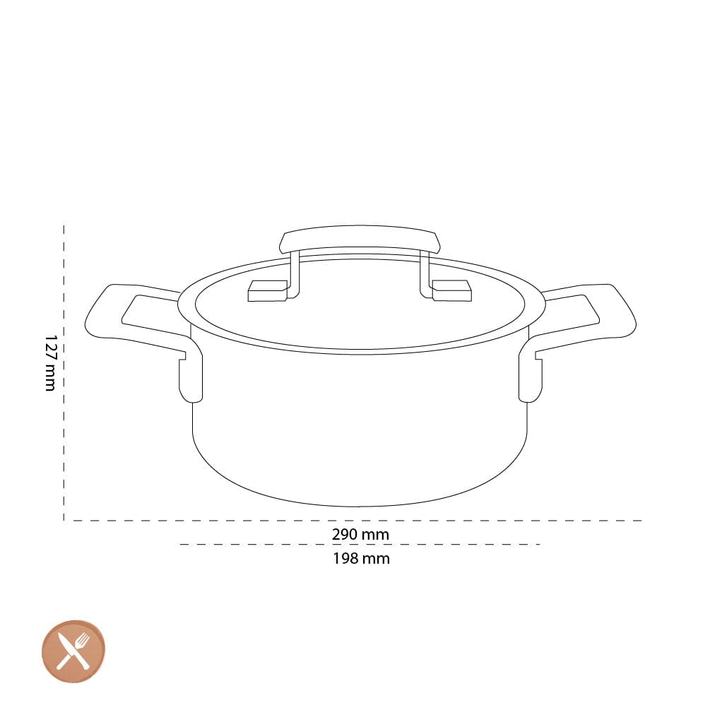 Demeyere - Industry 5 Kookpan met deksel 18 cm Kookpan Demeyere 