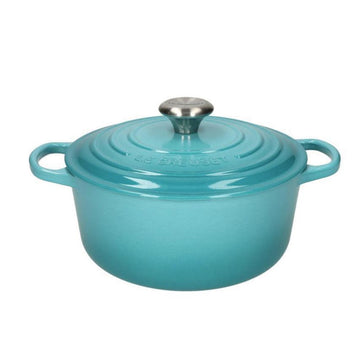 Le Creuset - Braten- / Schmortopf Signature rund Caribbean Blue 20cm 2,4l