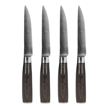 Shinrai Japan - Damascus Print 4 Steakmesser