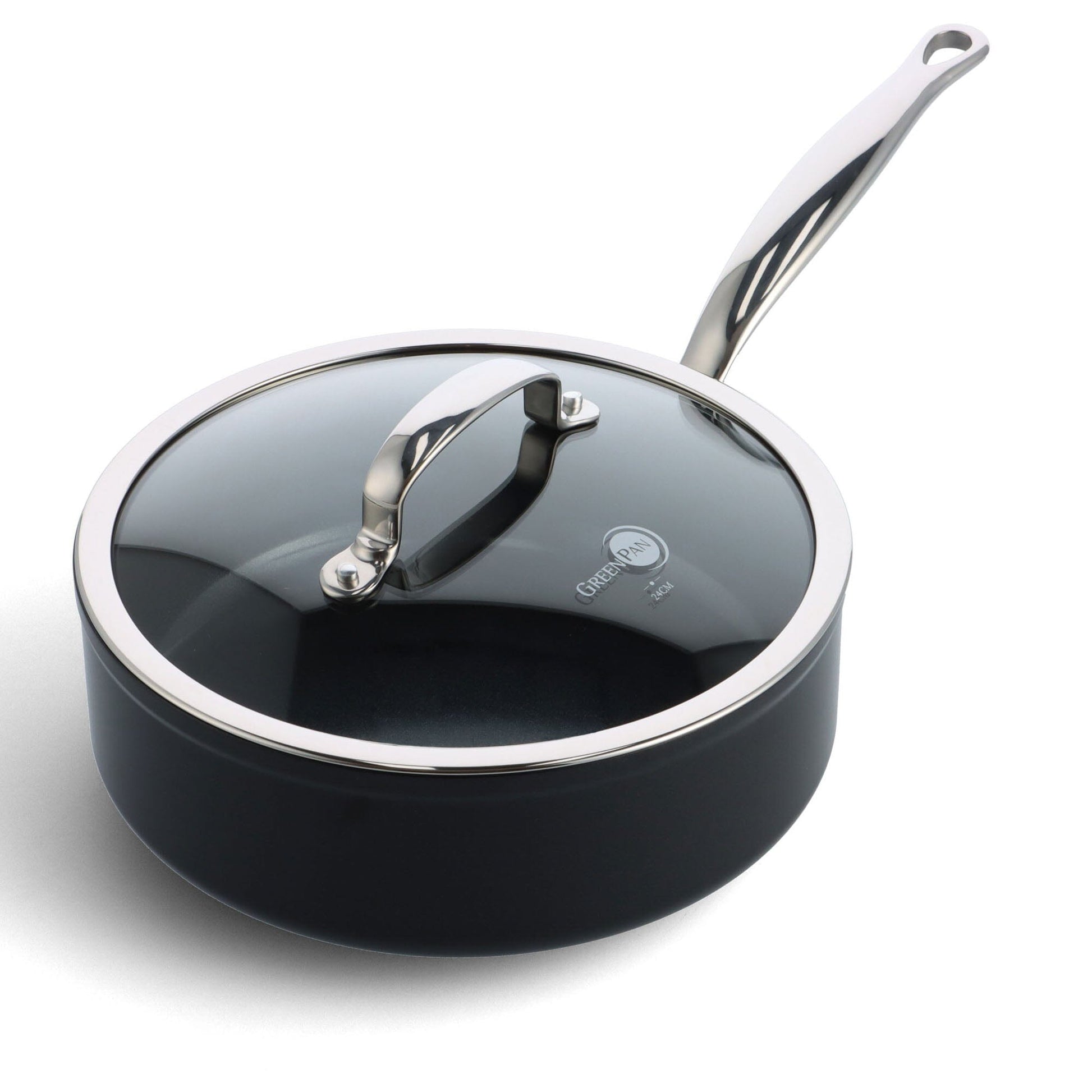 GreenPan - Barcelona Pro 4-delige Pannenset 20/24/24 cm - 2 koekenpannen + stoofpan met deksel Pannenset GreenPan 