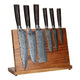 Shinrai Knives - 6-Teiliges Messerset + Akazienholzhalter - Serie Aus Gehämmertem Edelsthal