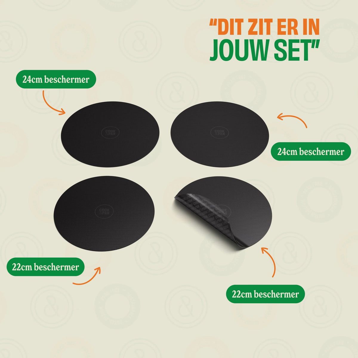 Cook & Pan - Taupe of Mind Induktionsschutz-Set - 4er-Pack