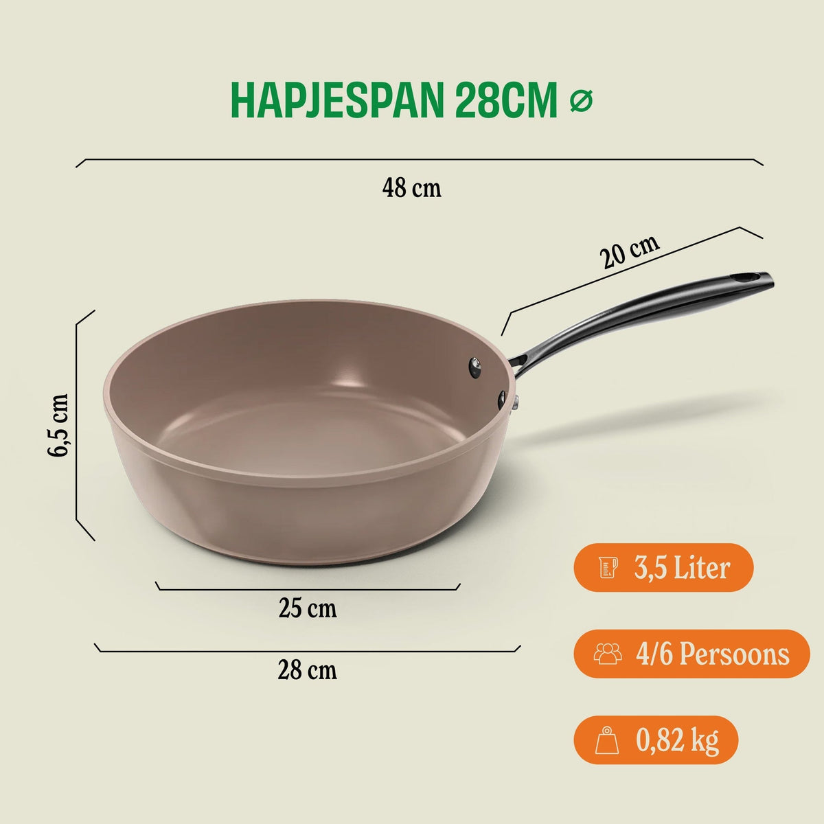 Cook & Pan - Taupe of Mind Schwenkpfanne 28 cm