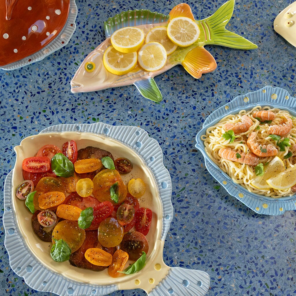 &Klevering - Bord Schol - Geel Serveerschaal &Klevering 