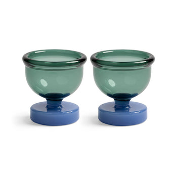 &amp;Klevering - Coquetiers Cantine - Bleu - Lot de 2 Coquetiers &amp;Klevering