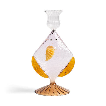 &Klevering - Kandelaar - Vis - Roze Kandelaar &Klevering 