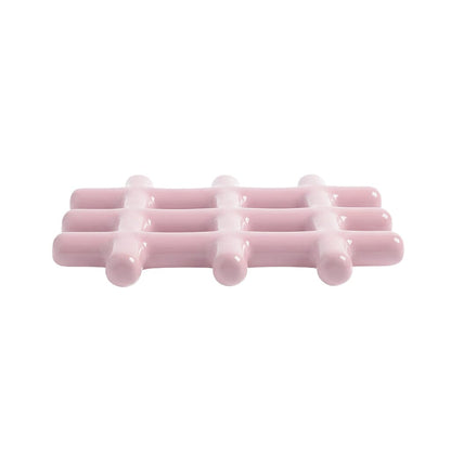 &Klevering - Onderzetter - Grid - Roze Onderzetter &Klevering 