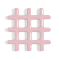 &Klevering - Onderzetter - Grid - Roze Onderzetter &Klevering 