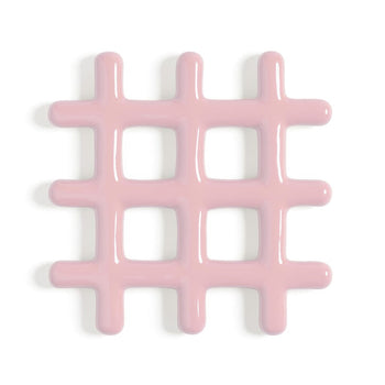 &Klevering - Onderzetter - Grid - Roze Onderzetter &Klevering 