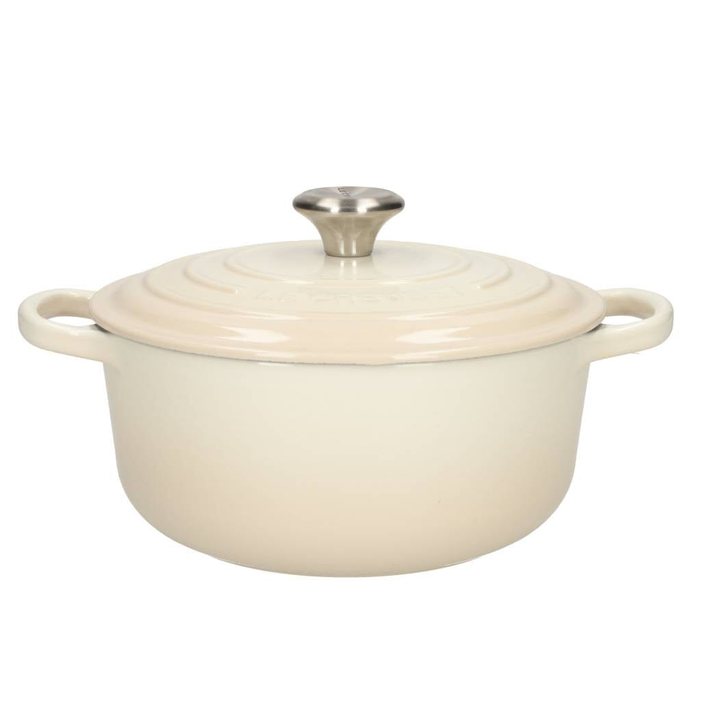 Le Creuset - Braten- / Schmorpfanne Signature rund Meringue 24 cm 4,2 l