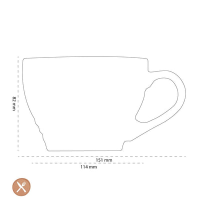 Le Creuset - Grote Cappuccino Mok Kersenrood 0,4l Le Creuset 