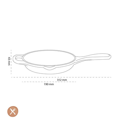 Le Creuset - Skillet Signature rond Kersenrood 16cm Le Creuset 