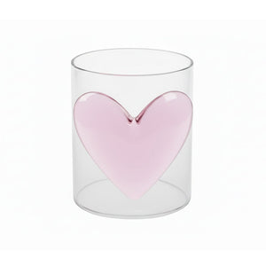 Lepelclub - Verre Cœur en Verre - Verres à Boire Roses LepelClub