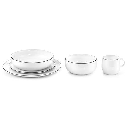 Medard de Noblat - Yaka Black Dinnerbord 27 cm (set van 6) Dinerborden Medard de Noblat 