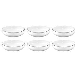 Medard de Noblat - Yaka Black Saladebord 20 cm (set van 6) Pastaborden Medard de Noblat 
