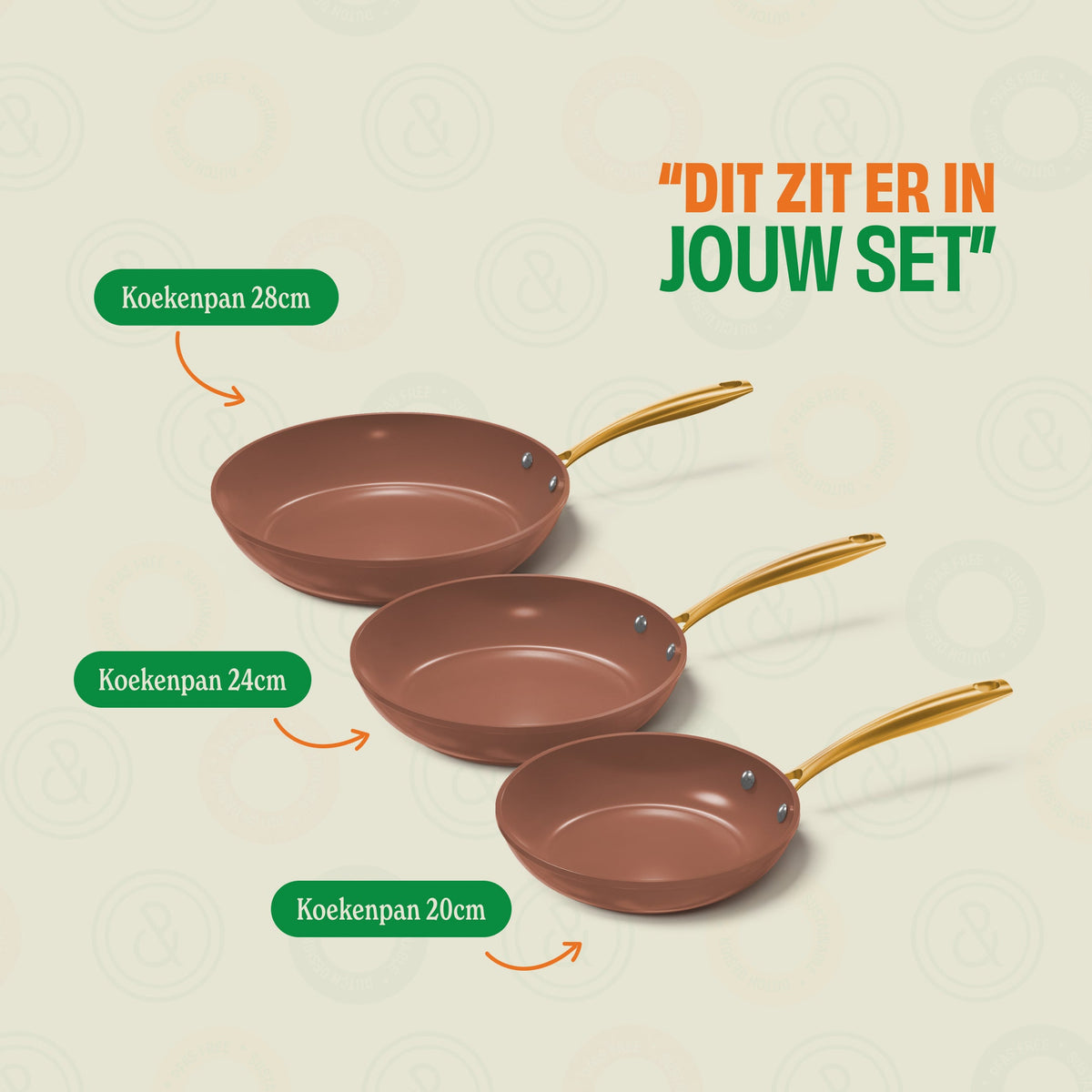 Cook & Pan Sienna Koekenpannenset 3-delig
