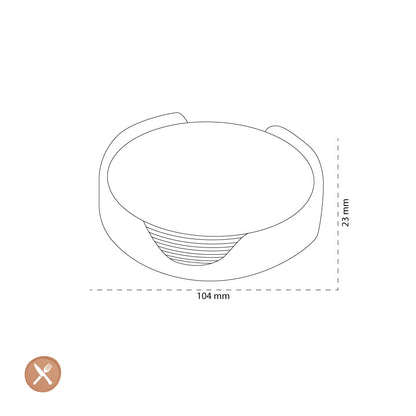 Tools2Cook - Silikon-Untersetzer-Set (7-teilig), Muskatgrau