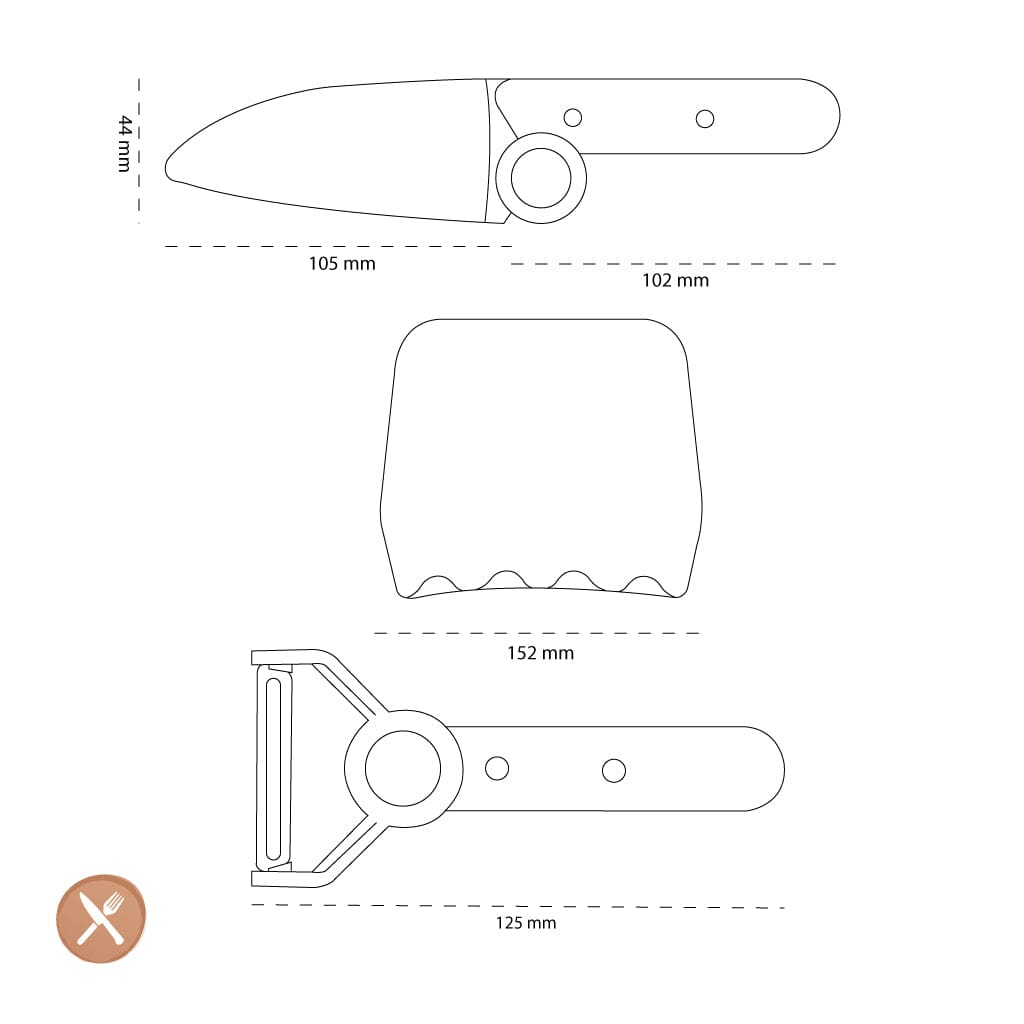 Opinel - Kinderkeukenset, Opinel Le Petit Chef, 3-delig Opinel 