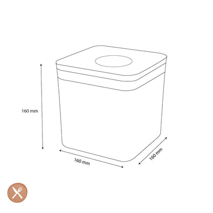 OXO - POP 2.0 Groot vierkant laag, 2,6 liter Voorraadpot OXO 