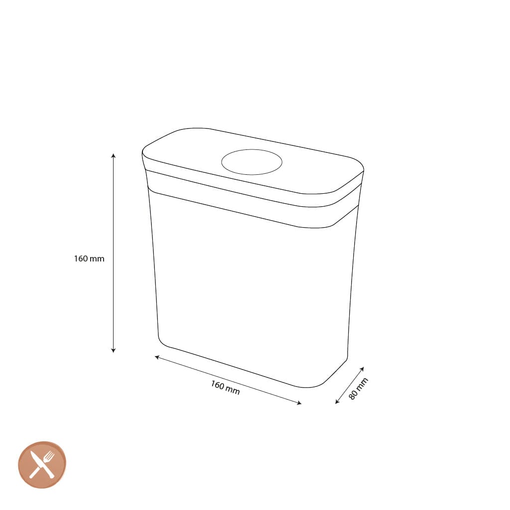 OXO - POP 2.0 Smal rechthoekig laag, 1,1 liter Voorraadpot OXO 