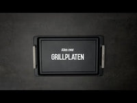 Eurolux - Teppanyaki-Platte Edelstahl mit Griffen 41x24x2,5CM
