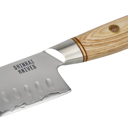 Shinrai Knives - Hikari Damascus Santoku mes 18 cm Santokumes Shinrai Knives 