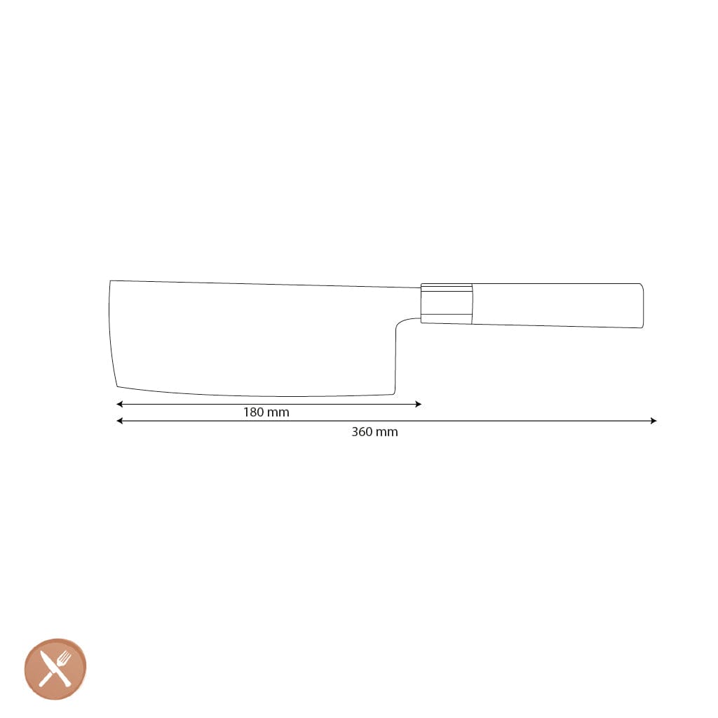 Shinrai Knives - Kurayami Damascus Nakirimes 18 cm Nakirimes Shinrai Knives 