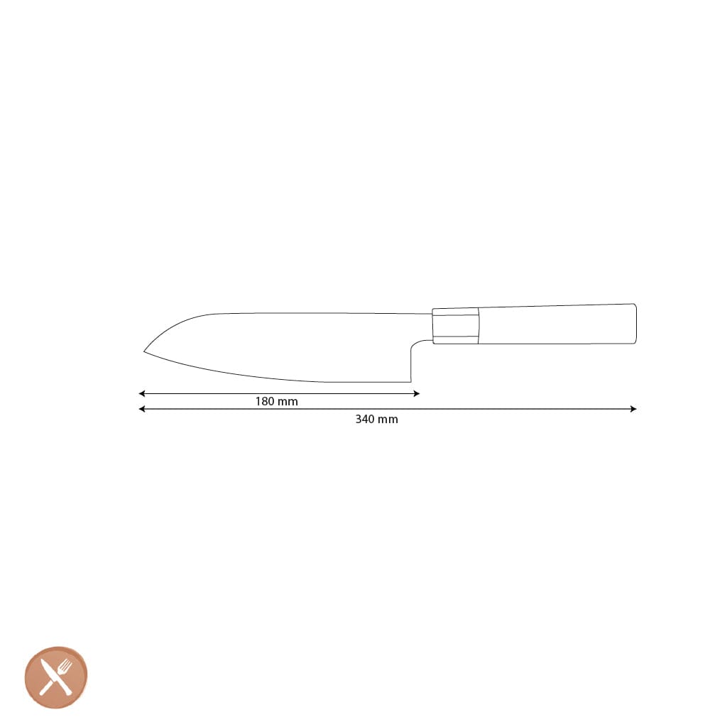 Shinrai Knives - Kurayami Damascus Santokumes 18 cm Santokumes Shinrai Knives 