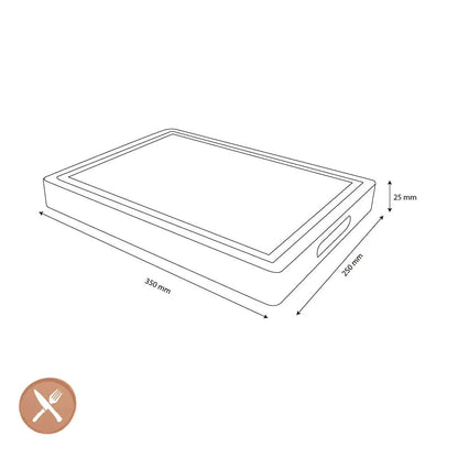 Planche à découper - Bois d'acacia - Bois de bout - 35 x 25 x 2,5 cm