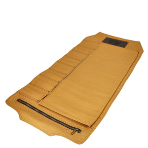Shinrai Knives - Messenrol Hoogwaardig Canvas & Leer Bruin Messenrol Shinrai Knives 