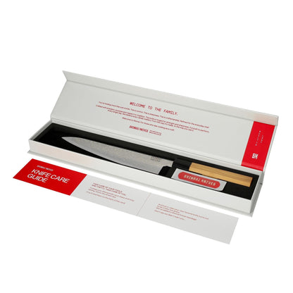 Shinrai Knives - Takumi Kaza 5-delige Damascus Messenset - Koksmes + Broodmes + Nakiri + Santoku + Schilmes Messenset Shinrai Knives 