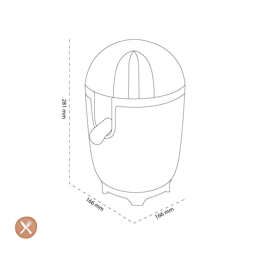 Smeg - Citruspers | Zwart | Jaren 50 | Citrus Juicer Citruspers Smeg 