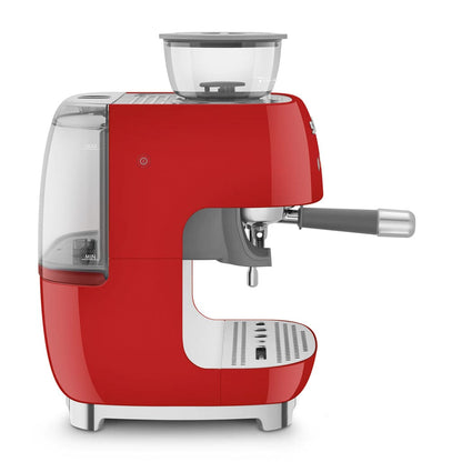 Smeg - Espressomachine | Rood | Jaren 50 | Handmatige espressomachine met geïntegreerde bonenmaler Handmatige Espressomachine Smeg 