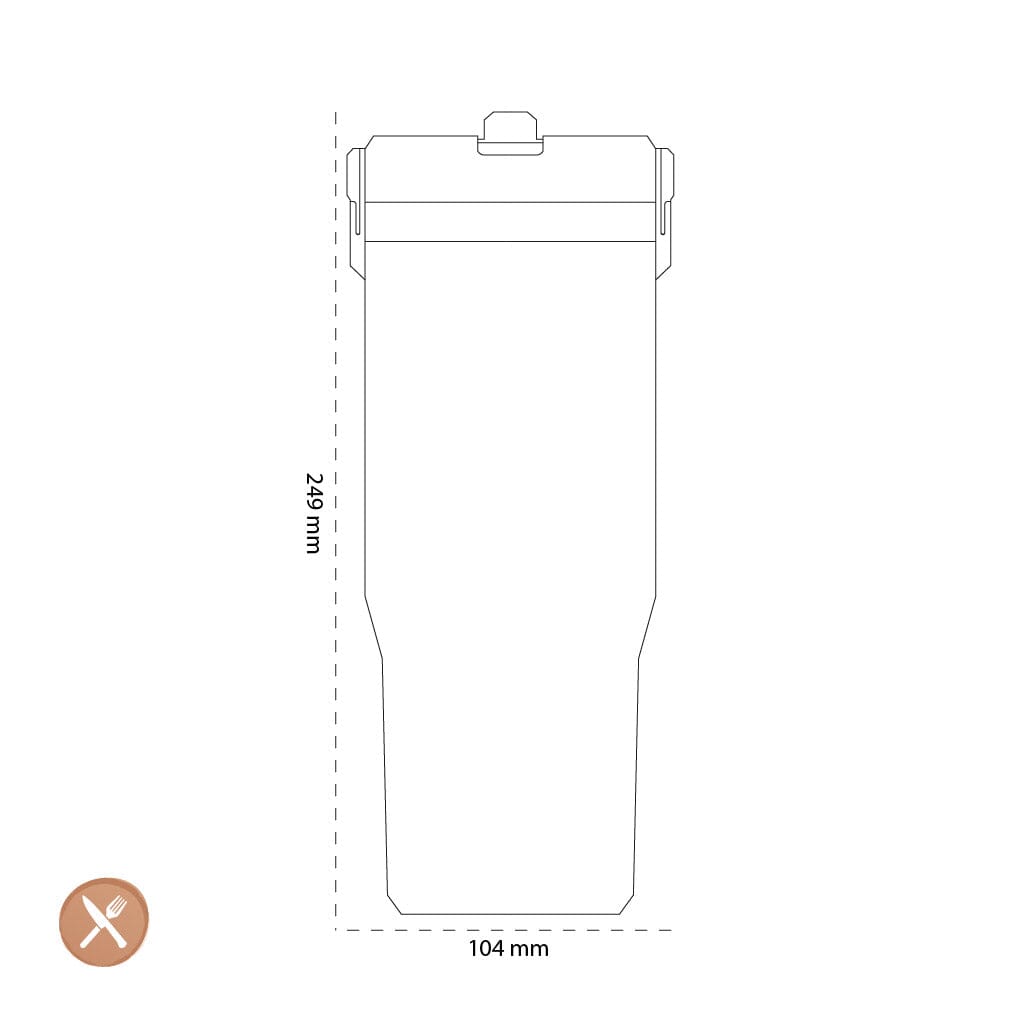 Stanley - De IceFlow™ Flip Straw Beker 0,89L Charcoal Thermosfles Stanley 