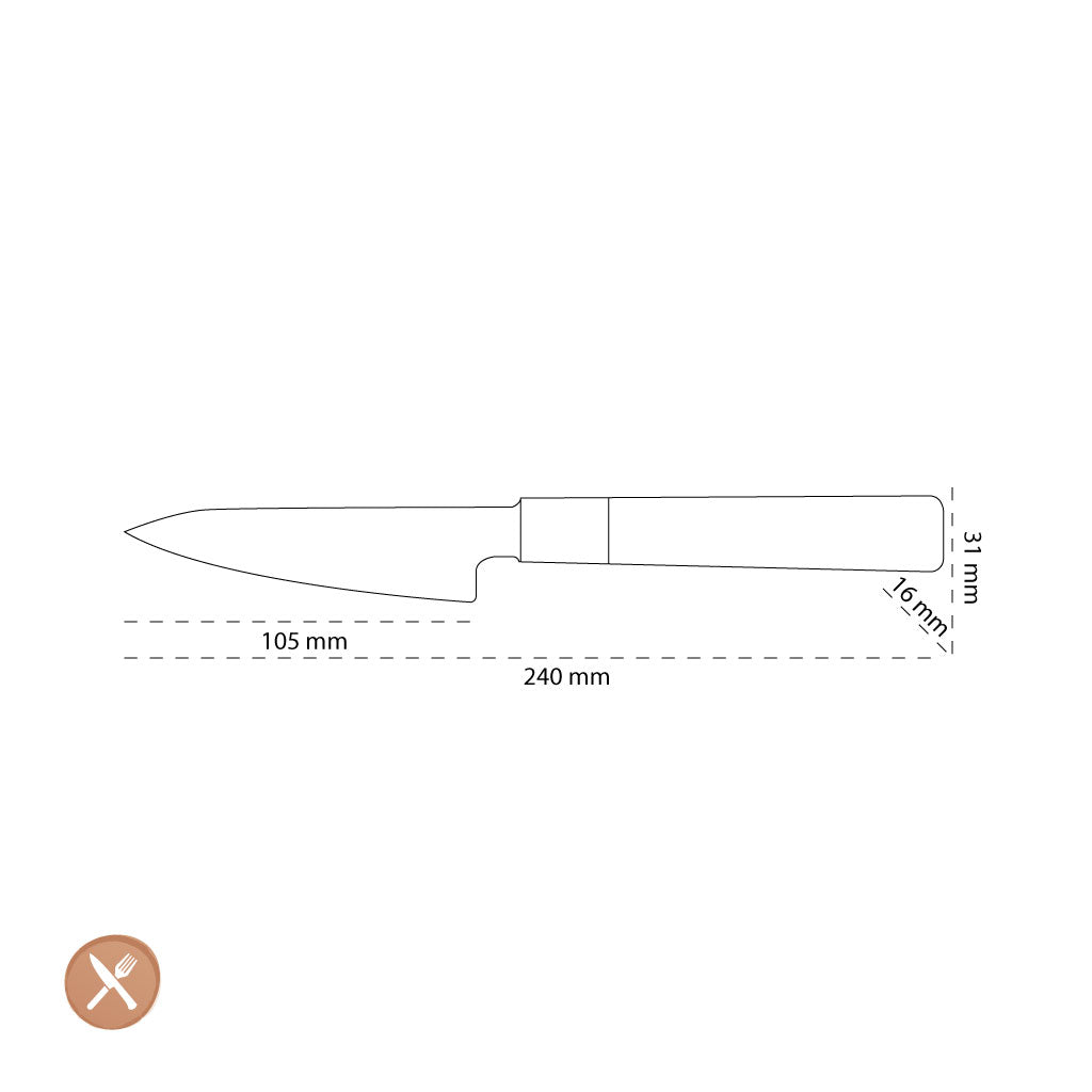 Shinrai Japan - Takumi Kaza Damast Schälmesser 9 cm