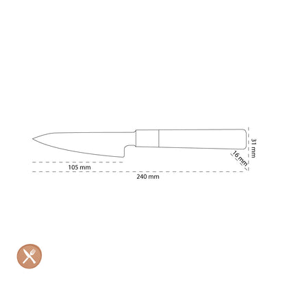 Shinrai Japan - Takumi Kaza Damast Schälmesser 9 cm