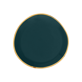 Culture de la nature en ville - Bonjour - Assiette - Bleu-vert - Ø9 cm Culture de la nature en ville