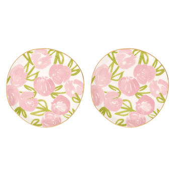 Culture de la nature urbaine - Bonjour - Assiette Ø12 - Palesa Rose Flamant - lot de 2 Culture de la nature urbaine