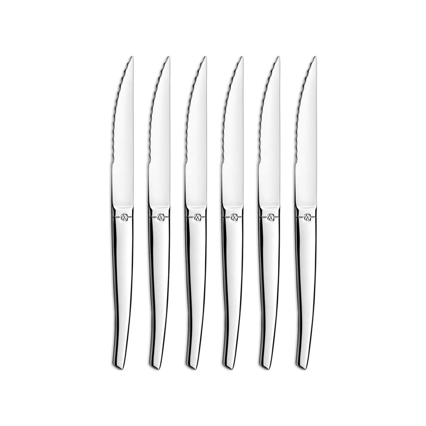 Lou Laguiole - 6-pc steak knives in grey block - mirror Steakmes Lou Laguiole 